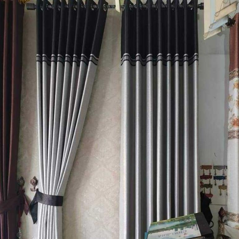 gorden jendela gorden pintu gorden smokring blackout kombinasi PREMIUM serat bludru gorden jendela