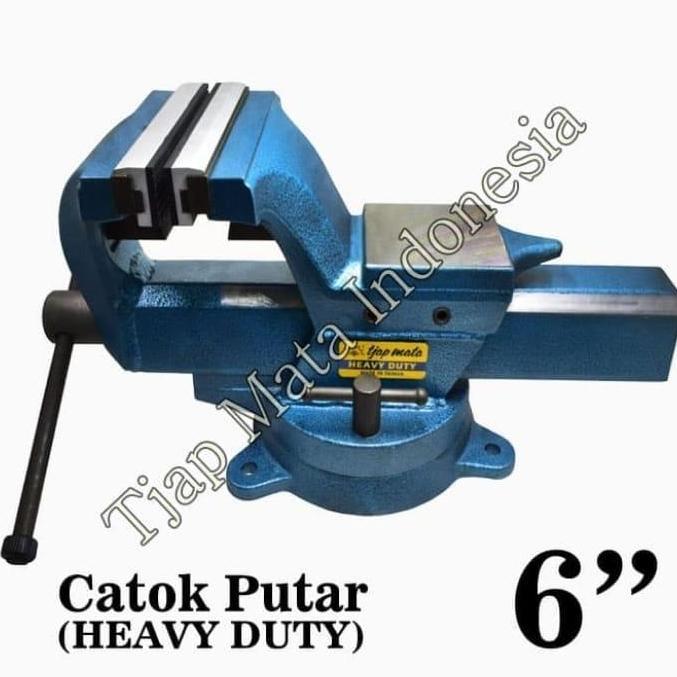 Catok Paron Ragum Catok Besi Putar Heavy Duty Bench Vise 6" Tjap Mata