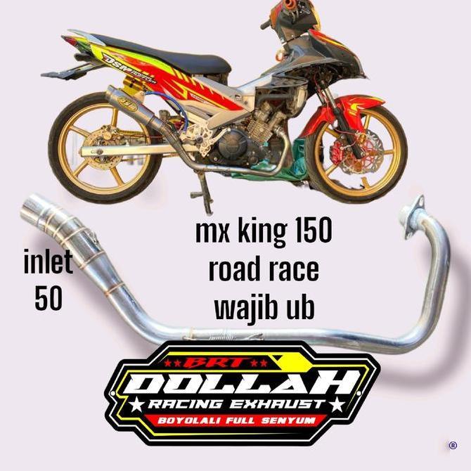 Leher knalpot road race mx king 150