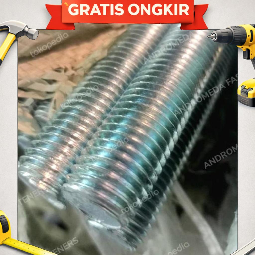 As Drat Putih M20 / Long Drat Galvanis M20 / Asdrat Putih M20 Grade 5.8