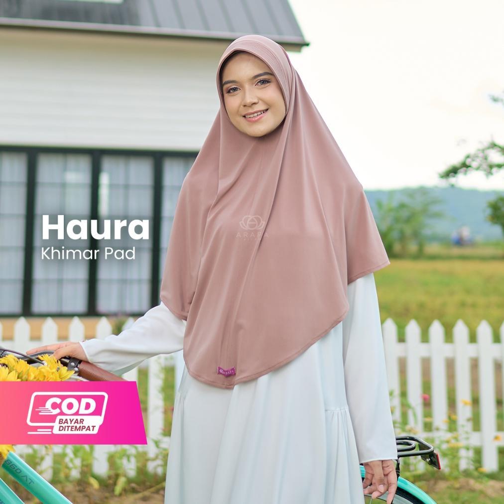 Arafa Hijab - Khimar Haura | Bergo Instan Jersey Premium | Hijab Pet Tebal Syari | Kerudung Simpel