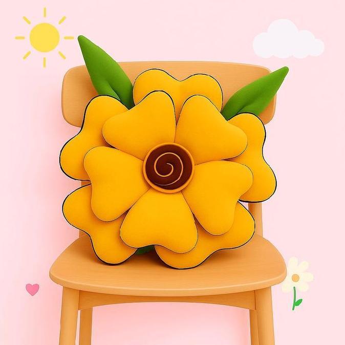 Fmly- Bantal Sofa Bunga Mawar Bantal Sofa Mawar Bantal Sofa Bentuk Bunga Kain Silikon Kursi