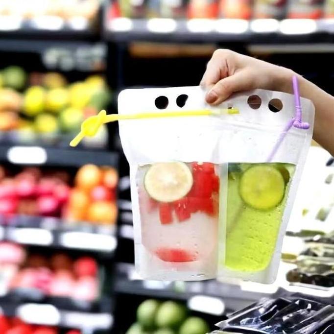 Pecfd- 100Buah Standing Pouch Untuk Minuman Multifungsi Pouch Standing Minuman Kemasan Minuman