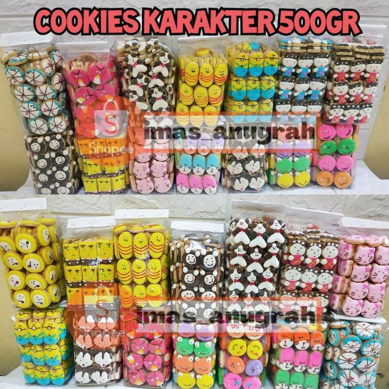COOKIES KARAKTER 500GR/ KUKIS KARAKTER/ KUE LEBARAN / COOKIES MURAH