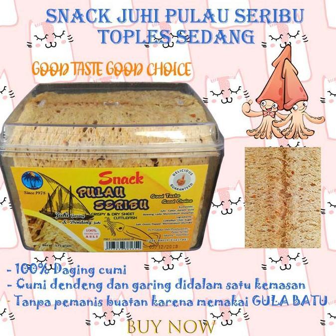 Makanan Ringan Juhi Snack Juhi Pulau Seribu Toples Sedang cemilan cumi kering