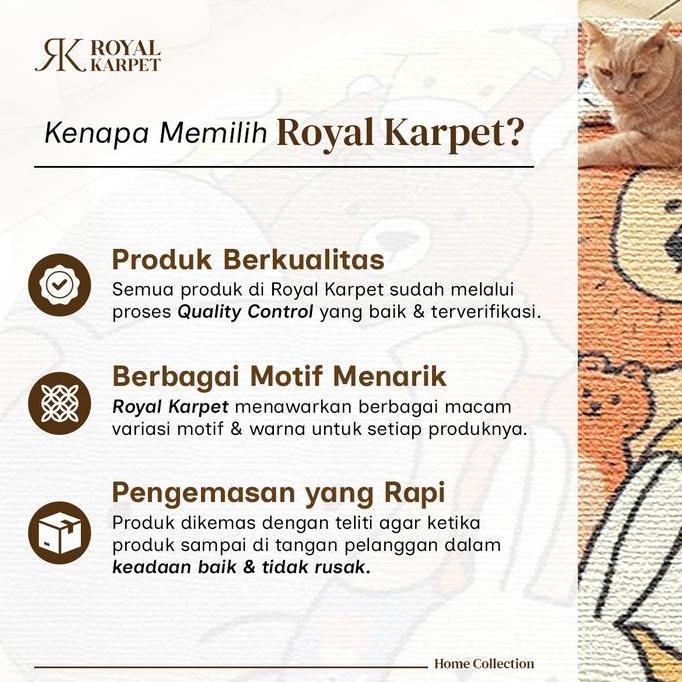 Spesial Royal - [ Rounded Variant ] Karpet Bulat Aesthetic 120X120Cm 100X100Cm Karpet Kecil Untuk Ka