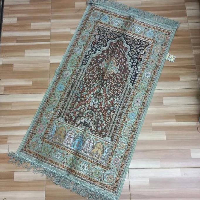 Terjangkau Sajadah Aydin Carpet Tipis Bordir Ukutan 70X110 Muslim Motif Turki Hitam