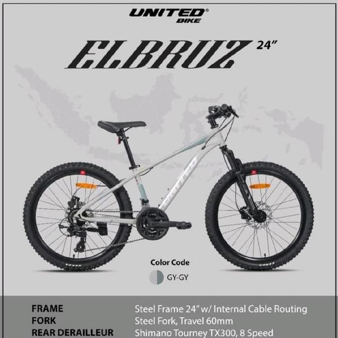Terlaris Sepeda Gunung/Mtb United Elbruz 24Inch