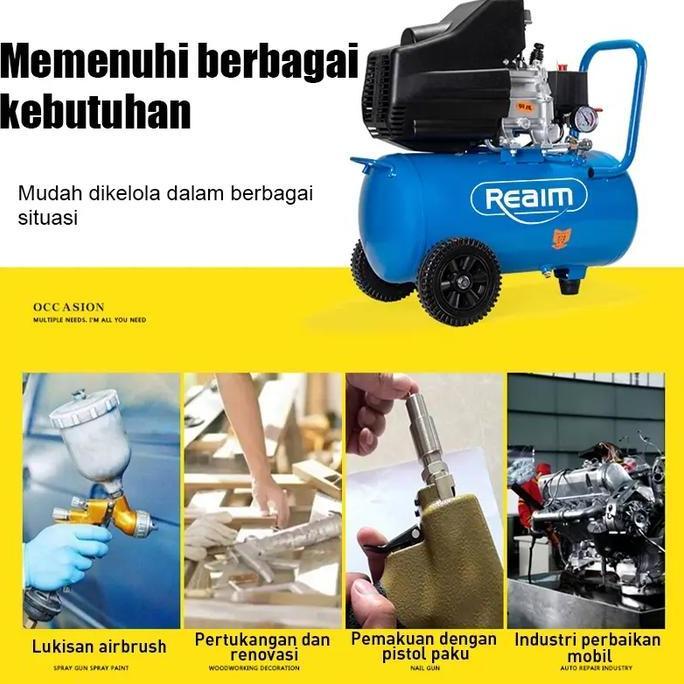 Terlaris Reaim Kompresor Angin 2.04Hp 50L - Mesin Kompresor Listrik Tanpa Oli & Anti Panas [Silent <