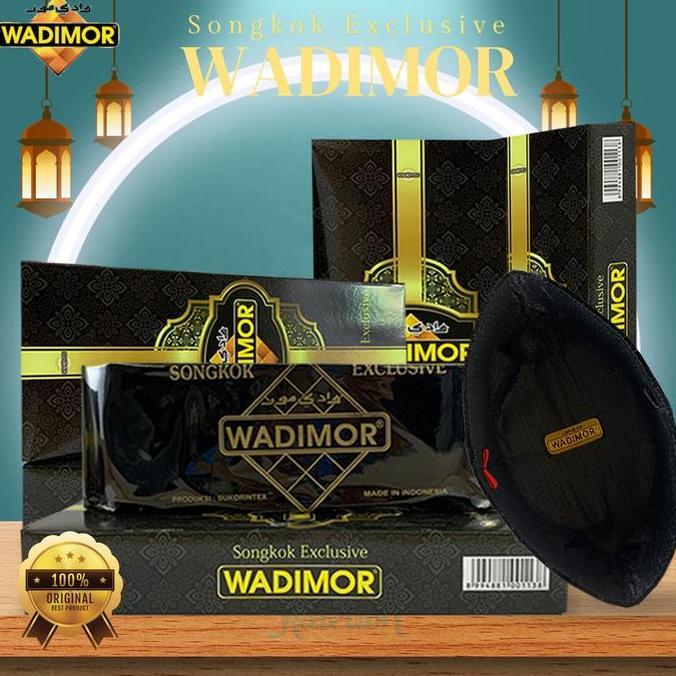 Termurah / Hot Sale Wadimor Peci Songkok Wadimor Ac Tinggi 7 8 9 10 Kopeah Laki Hitam Pria Size Anak