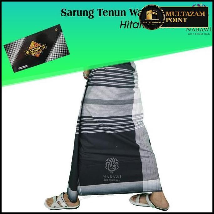 Sarung Wadimor Hitam Putih Sarung Tenun Ukuran Dewasa Souvenir Tahlilan Tasyakuran