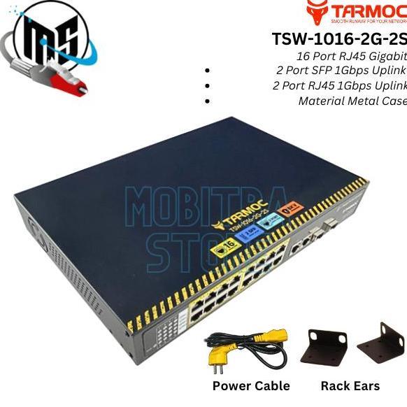 Tarmoc TSW-1016-2G-2S Gigabit 1U Switch Unmanage 16 port Metal Case