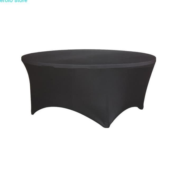 SOLEIL TAPLAK MEJA STRETCH BUNDAR 180CM - HITAM