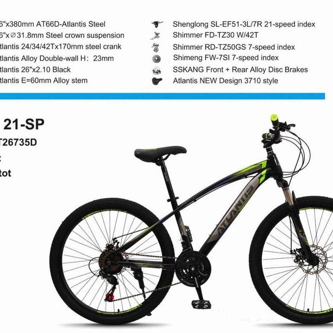 Terlaris Sepeda Gunung Mountain Bike 26 Inch Sesuai  Gambar Yang Dipajang Sni