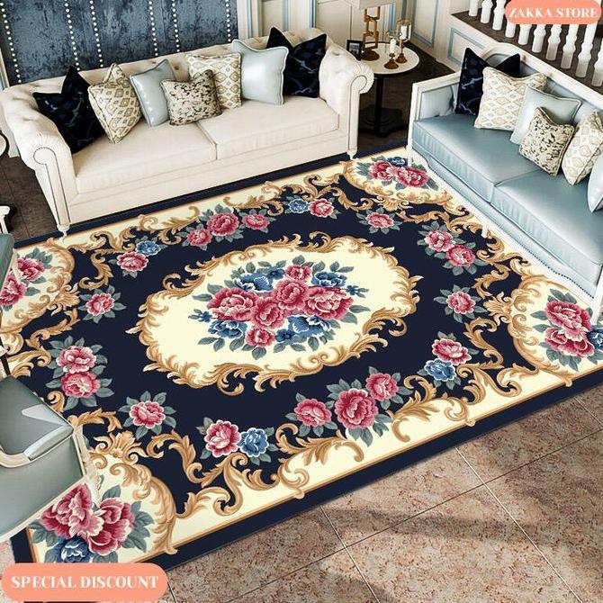 Miliki Zakka Store Cod Karpet Ruang Tamu Polyester Halus / Karpet Dekorasi Rumah Ukuran 1.5 Meter / 