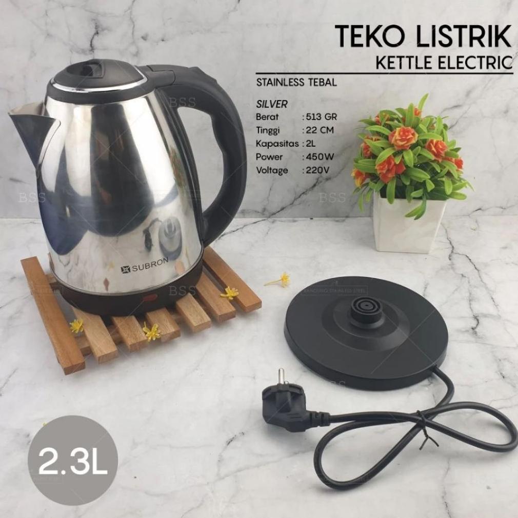 BESTPROMO TEKO TERMOS KETTLE LISTRIK PEMANAS AIR 2 LITER DAN 2.3 LITER