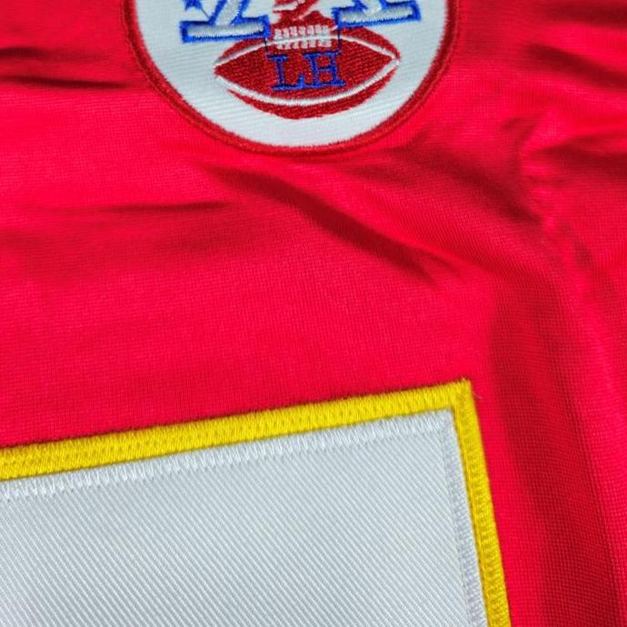 BORDIR Baju Jersey Rugby American Football Patrick Mahomes Kansas City Merah