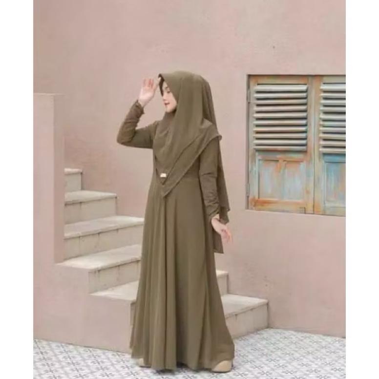 Limited Gamis Syari Ukuran M L Xl Xxl Xxxl 4Xl Plus Khimar Busui Polos Jumbo Set Kekinian Kondangan 