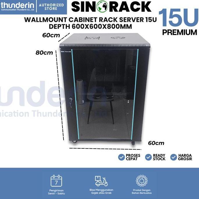 BEBAS ONGKIR - Wallmount Rack Server 15U || Rak Server Single Door Besar
