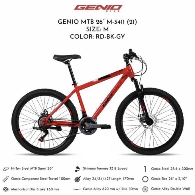Sepeda Gunung MTB Genio 26 Inch M3411 By United