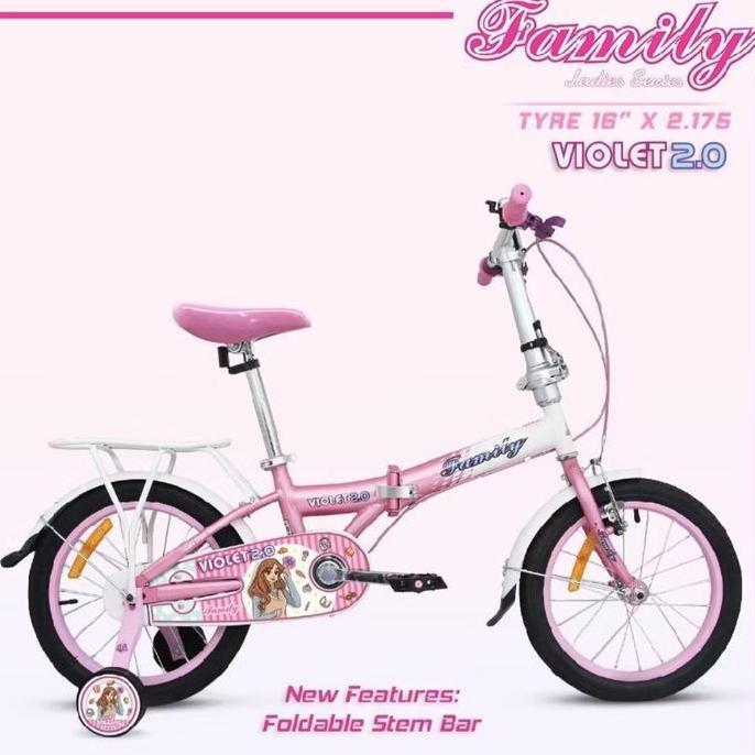 Terlaris Sepeda Lipat Anak Family Violet