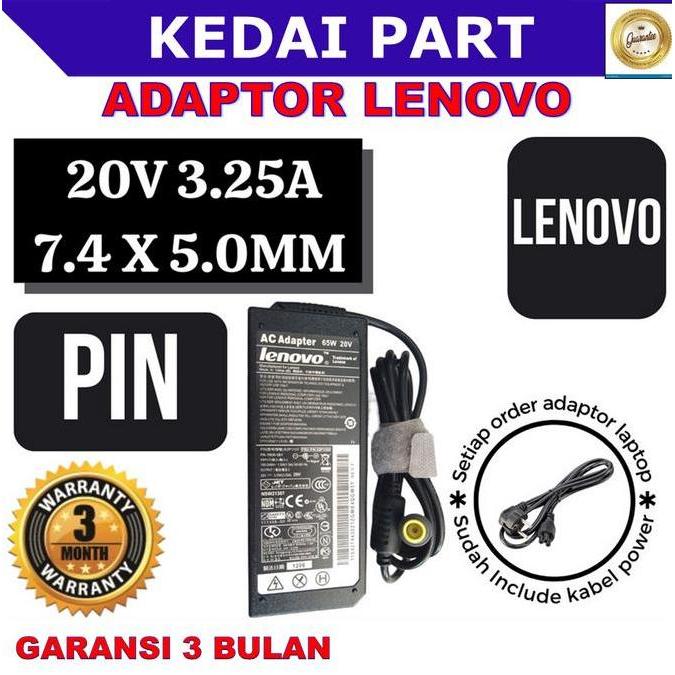 DA42 >> Adaptor Charger Lenovo 20V 3.25A PIN ThinkPad X201, X201i, X201S