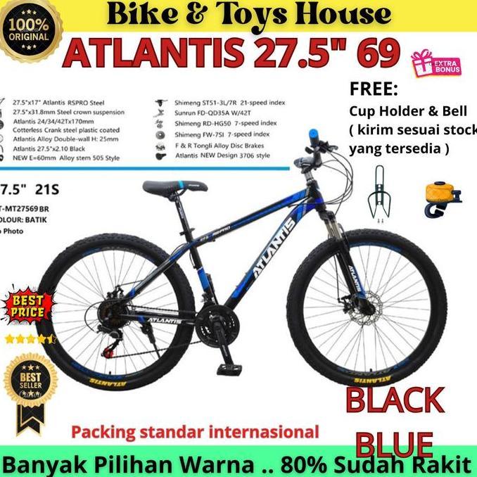Terlaris Free Gift - Sepeda Gunung Mtb Atlantis At 26" 760 21S & At 27,5" 69Cr / 730 21S / At-Mt 26"
