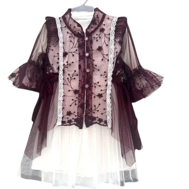 Terlaris Pre-Order (Po) Outer Brukat Set Rok Anak 1 -12 Tahun - Set Outer Anak Lebaran 2025 - Set Ou