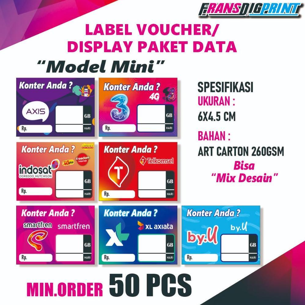 Dy Label Voucher , Display Paket Data , Label Paket Data , Display Paket , Display Voucher Terbaik