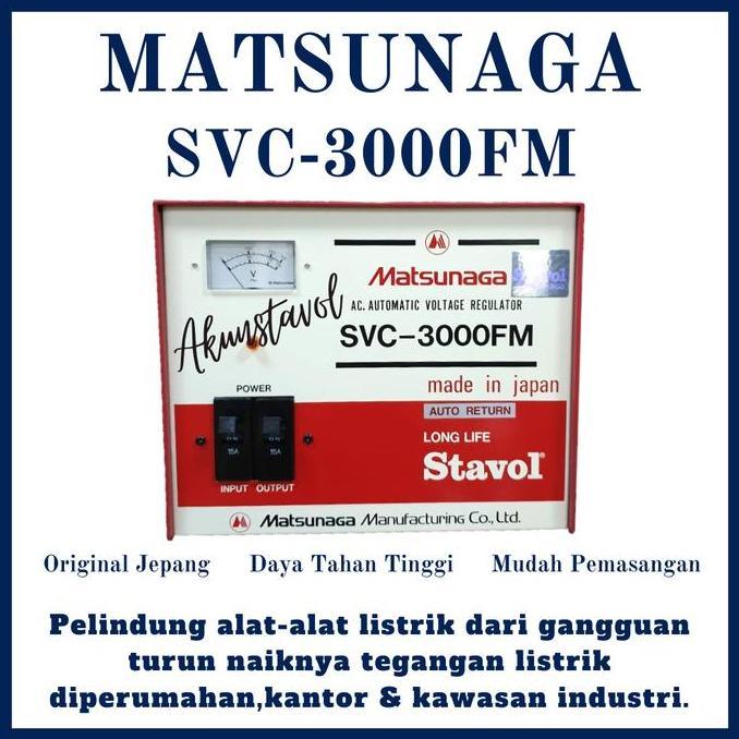 TERBARU - Stavolt Matsunaga JAPAN SVC-3000FM - Stabilizer Listrik 3000watt