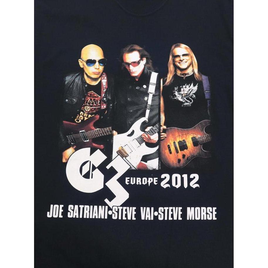 Kaos Baju Rock Band Ori Unisex Pria Dewasa JOE SATRIANI G3 Europe 2012