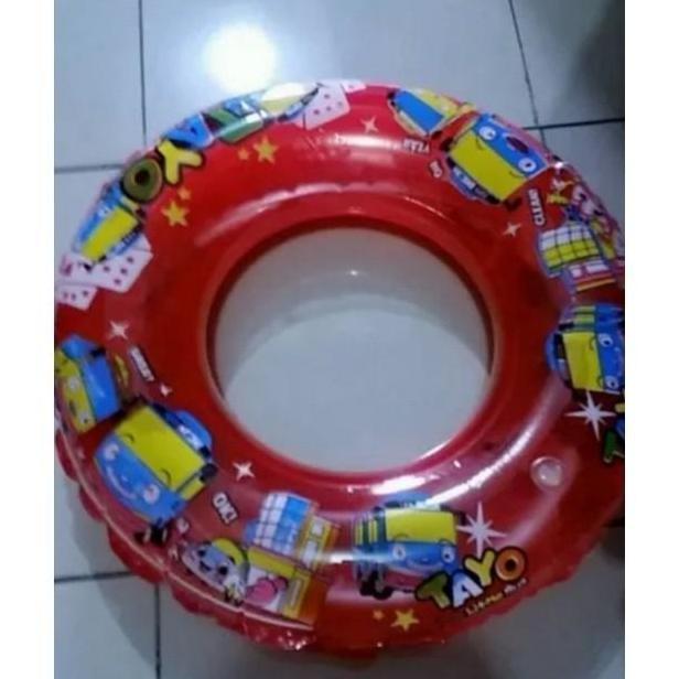 PUPYLO Pelampung Ring Anak Gambar Tayo Outdoor Baru 100 Gram Size 60 Cm Untuk Usia 3-10 Tahun