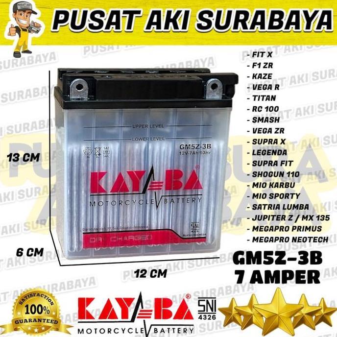Promo TERBARU ACCU KAYABA GM5Z SEPEDA MOTOR TORNADO SMASH SHOGUN 110 SATRIA LUMBA TITAN MTX5AL YB5LB