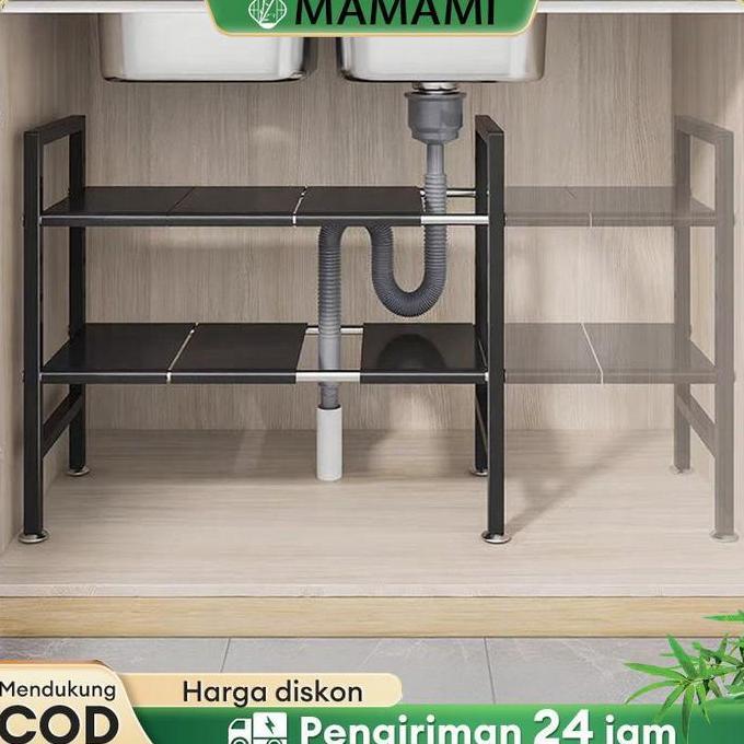 XERANA Rak dapur stainless steel /Rak Bawah Wastafel /Rak Penyimpanan Dapur Flexible /Rak panci /Rak