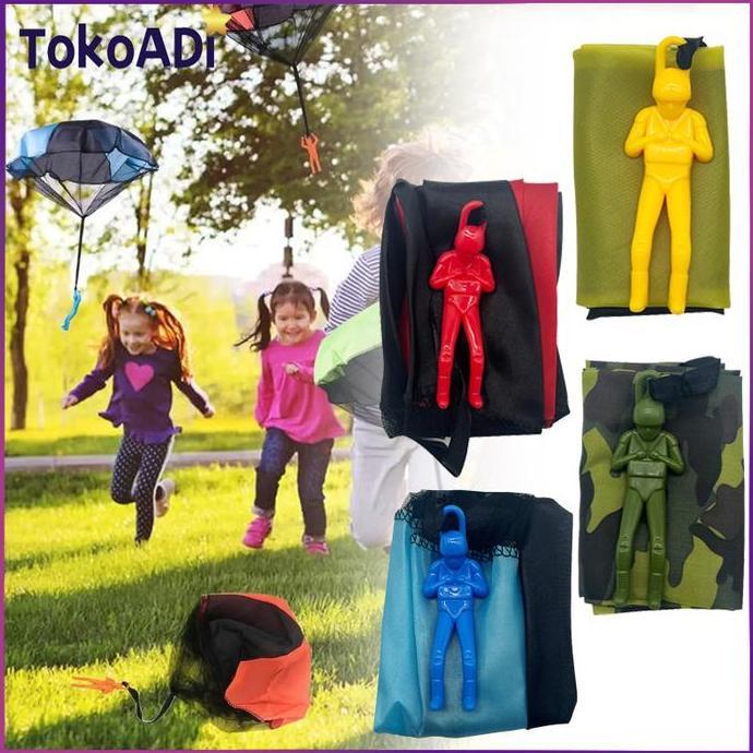 COLOWY Mainan Anak Parasut Terjun Payung Mainan Payung Terjun Parasut Mainan Anak