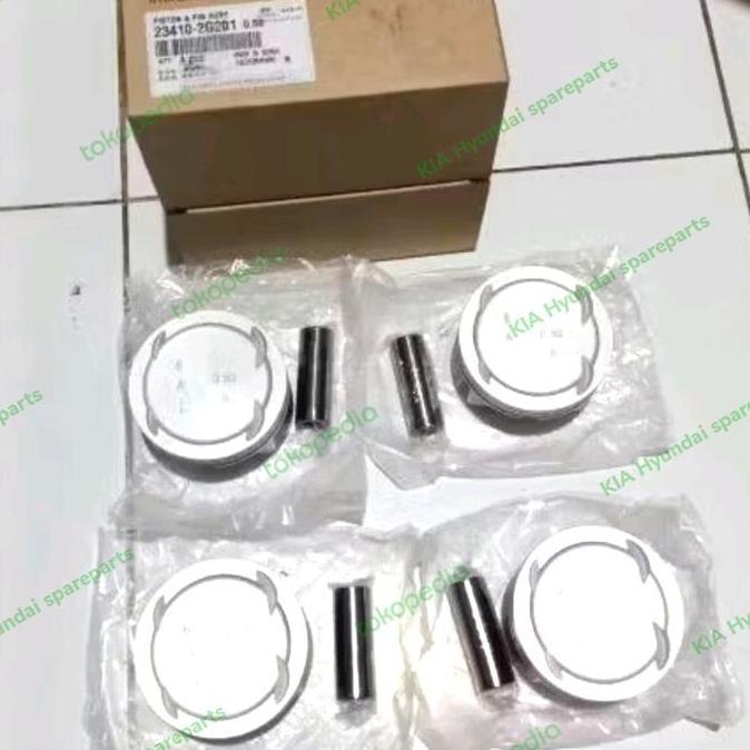SINLOWY piston 0,50 4pcs + 1set ring piston 0,50 hyundai h1 santa fe dm bensin