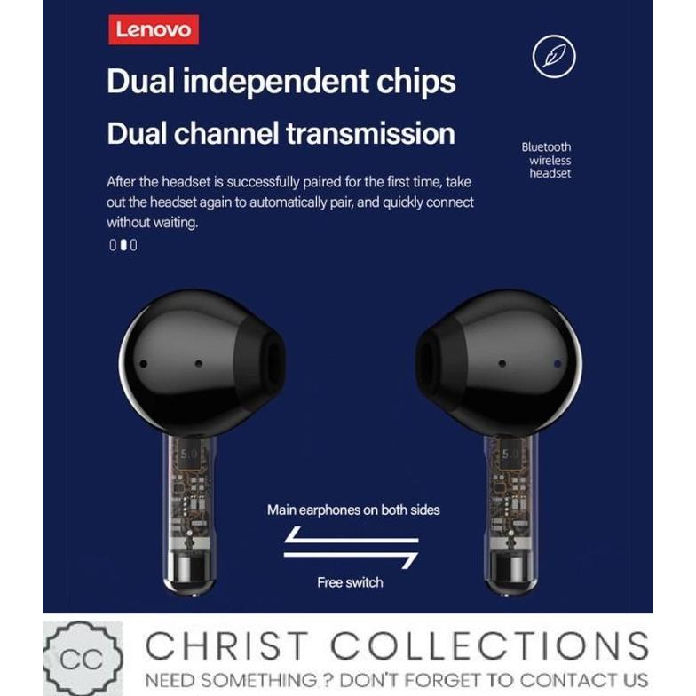 LENOVO TRUE WIRELESS BLUETOOTH EARPHONE MINI EARBUDS TWS LP12 WITH ENC