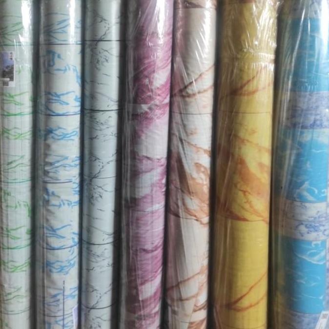 Karpet Lantai Plastik Meteran Motif Keramik Marmer Granit Vinyl