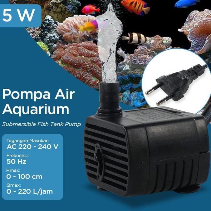 Pompa Air Celup Aquarium Submersible Mini Pump Fish Tank AC 220 - 240V