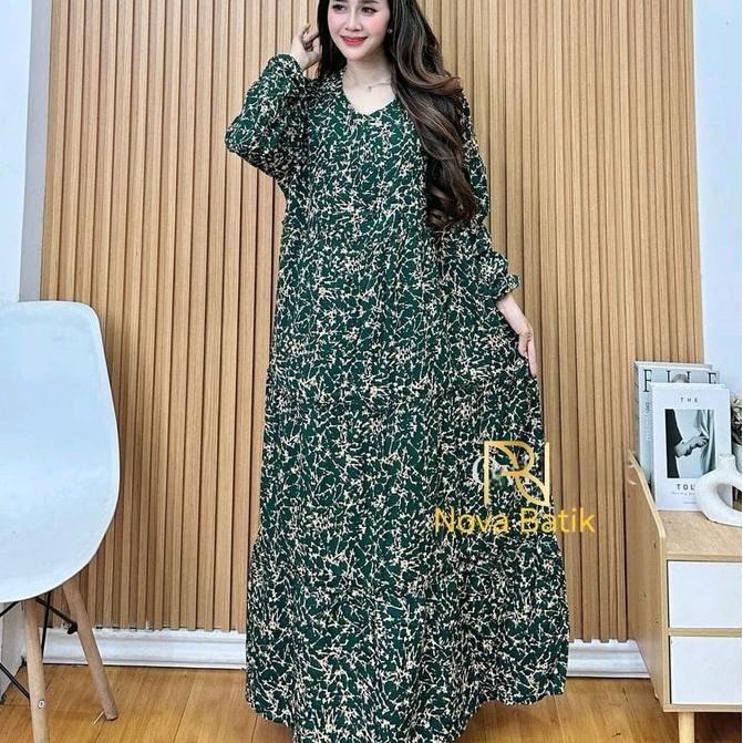 Termurah / Hot Sale Gamis Remekan Gamis Jumbo Ld 120Cm Gamis Rempel Susun Dress Rayon Muslim
