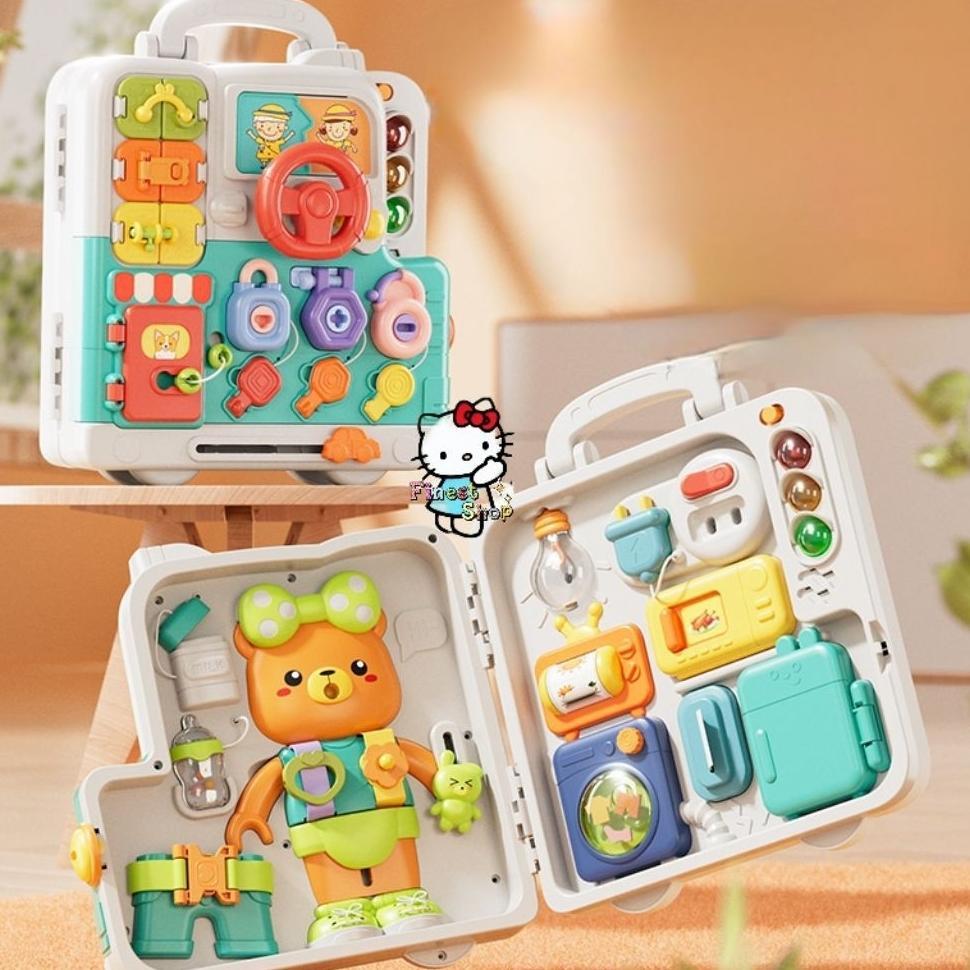 3D Busy Book Board Game Baby Kids Mainan Montess Edukasi Keterampilan Aktivitas Anak Bayi 7 8 9 10 1