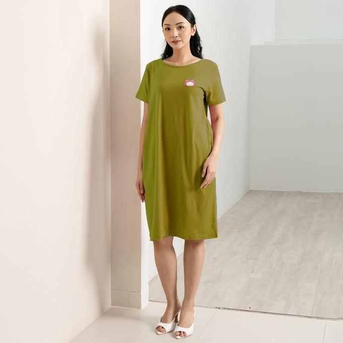 Ftx- Forever Sweet Home Dress Eve Series Daster Wanita Dress Panjang Simple Piyama Tidur Motif Santa