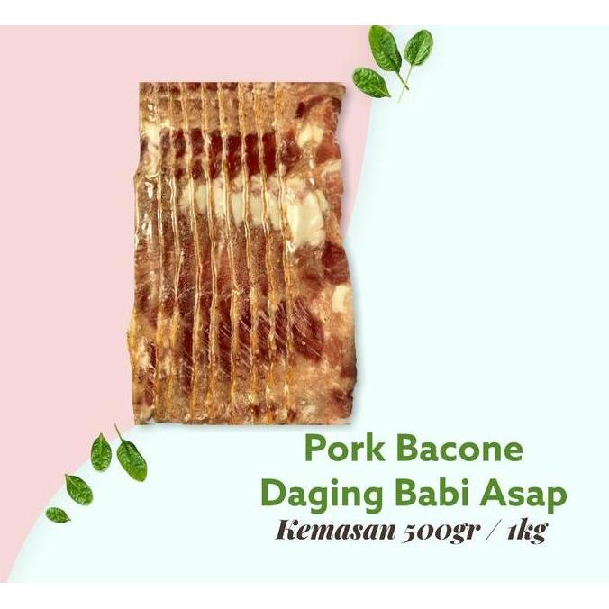 Daging Babi Bali Bacon slice 2mm Blibabi Bandung 1000gr
