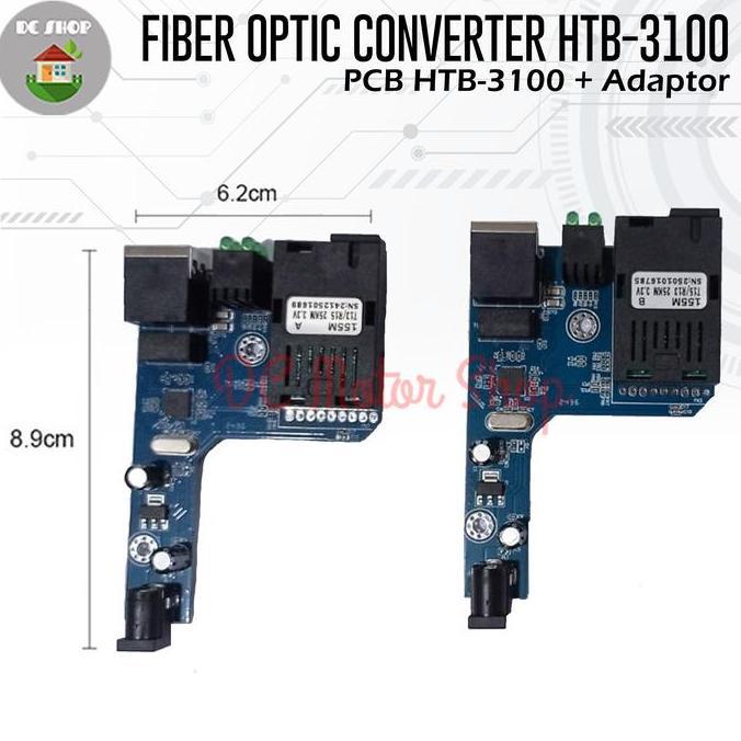 Wkprojec- Pcb Netlink Htb-3100 A B Side A Side B Fiber Optic Media Converter Fo