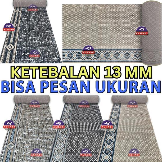 Alhadi Karpet Masjid MARTRA METERAN 100cm x 120cm Tebal 13mm Sajadah Mushola Empuk Lembut