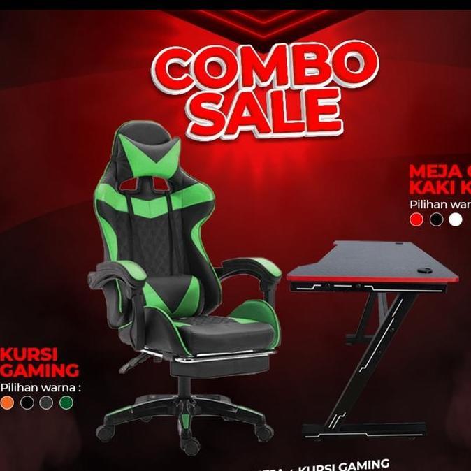 Terlaris Meja Gaming + Kursi Gaming Paket Termurah Gaming Chair Gaming Table