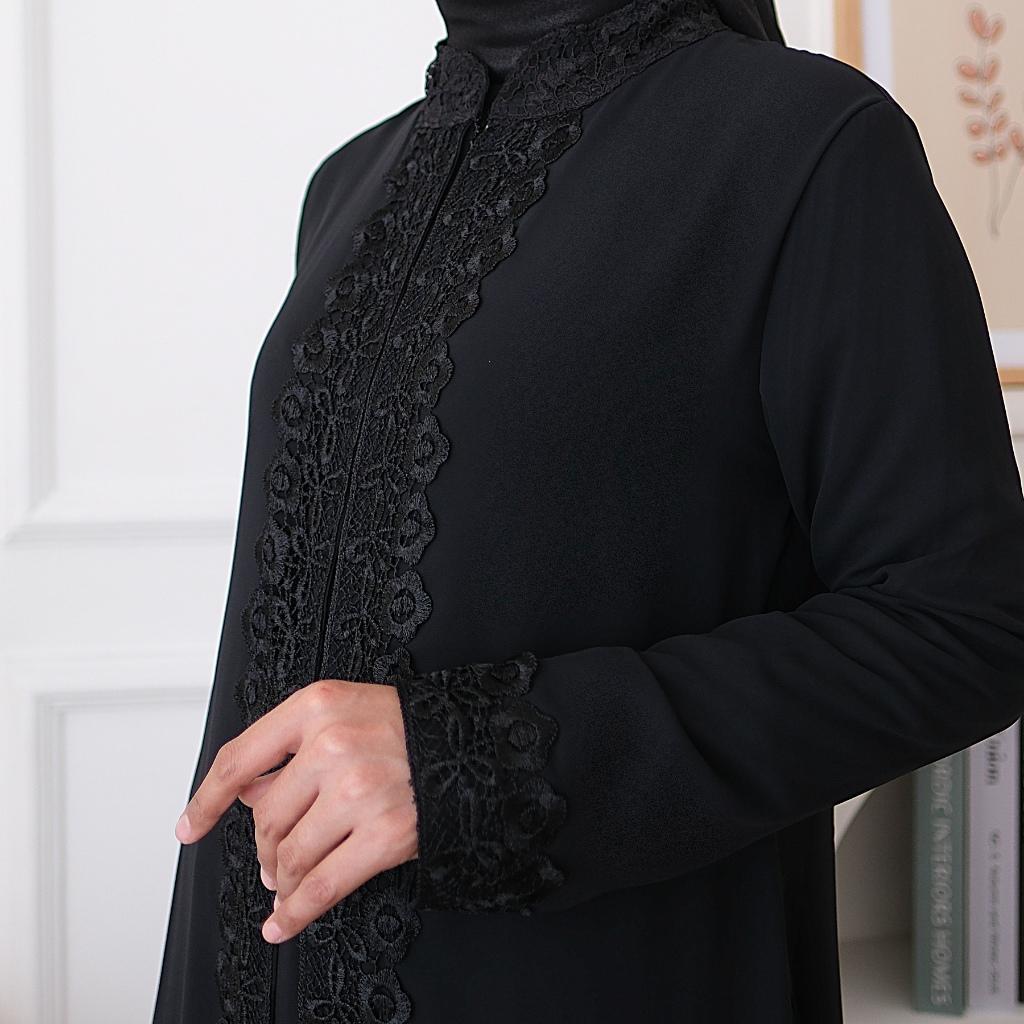 Agnes Hijab - Virly Dress Gamis Putih Lebaran 2026 Terbaru Baju Muslim Wanita Dewasa Gaun Pesta Rema