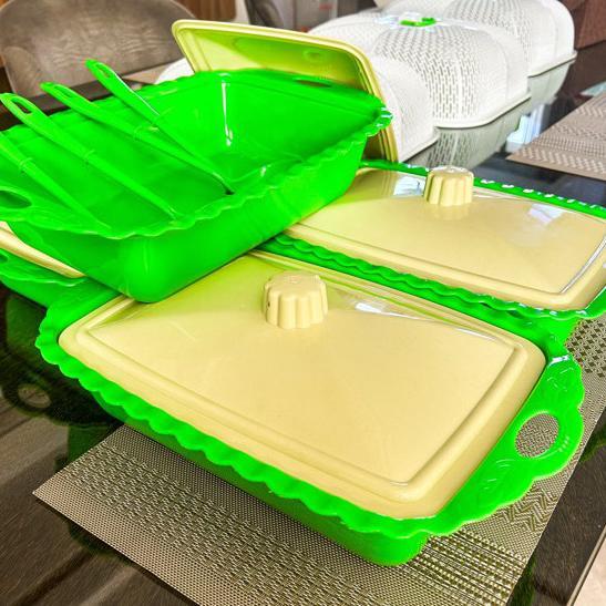 TERBARU 2026 [4 set] Wadah Saji JUMBO Prasmanan + Sendok Sop Tempat Sayur Lauk Basy Basi