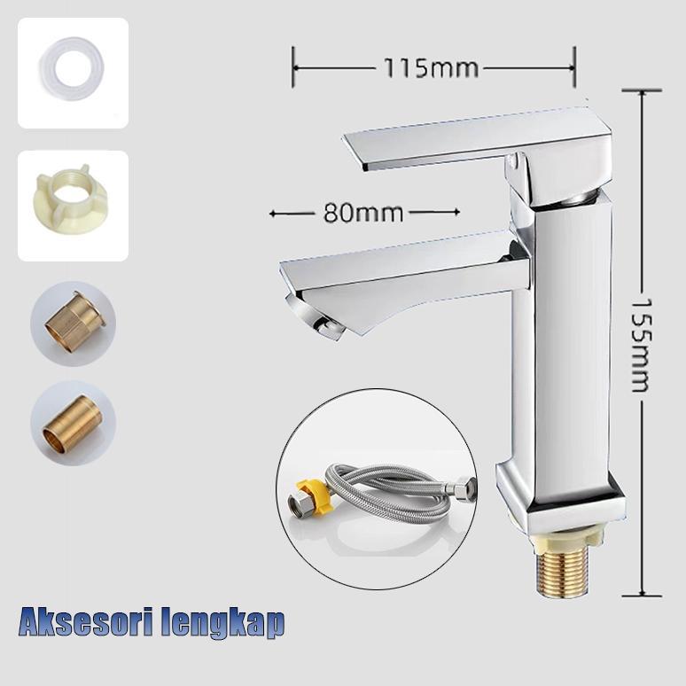 Keran Wastafel-kran stainless-kran hitam-kran tembok-kran biasa-kran dapur onda-kran air wastafel cu
