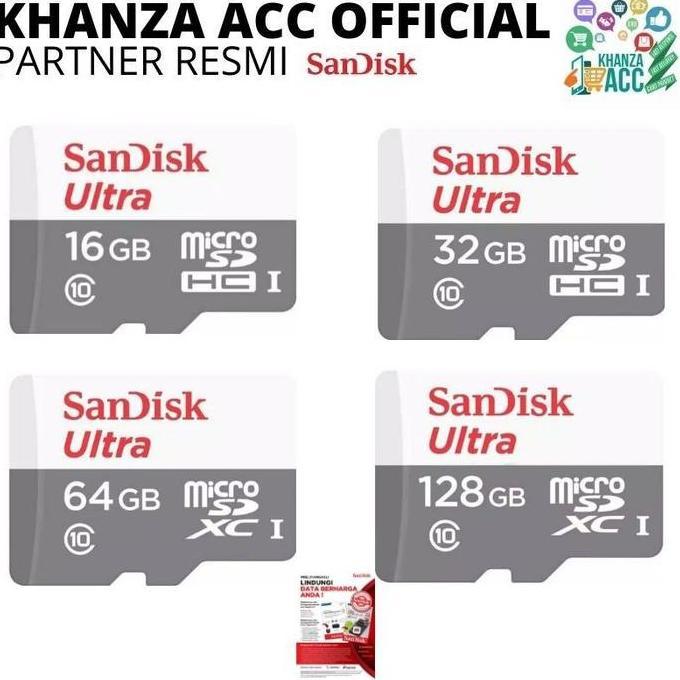 KHANZAACC SANDISK ULTRA 64GB CLASS 10 Kartu Memori Hp Micro SD